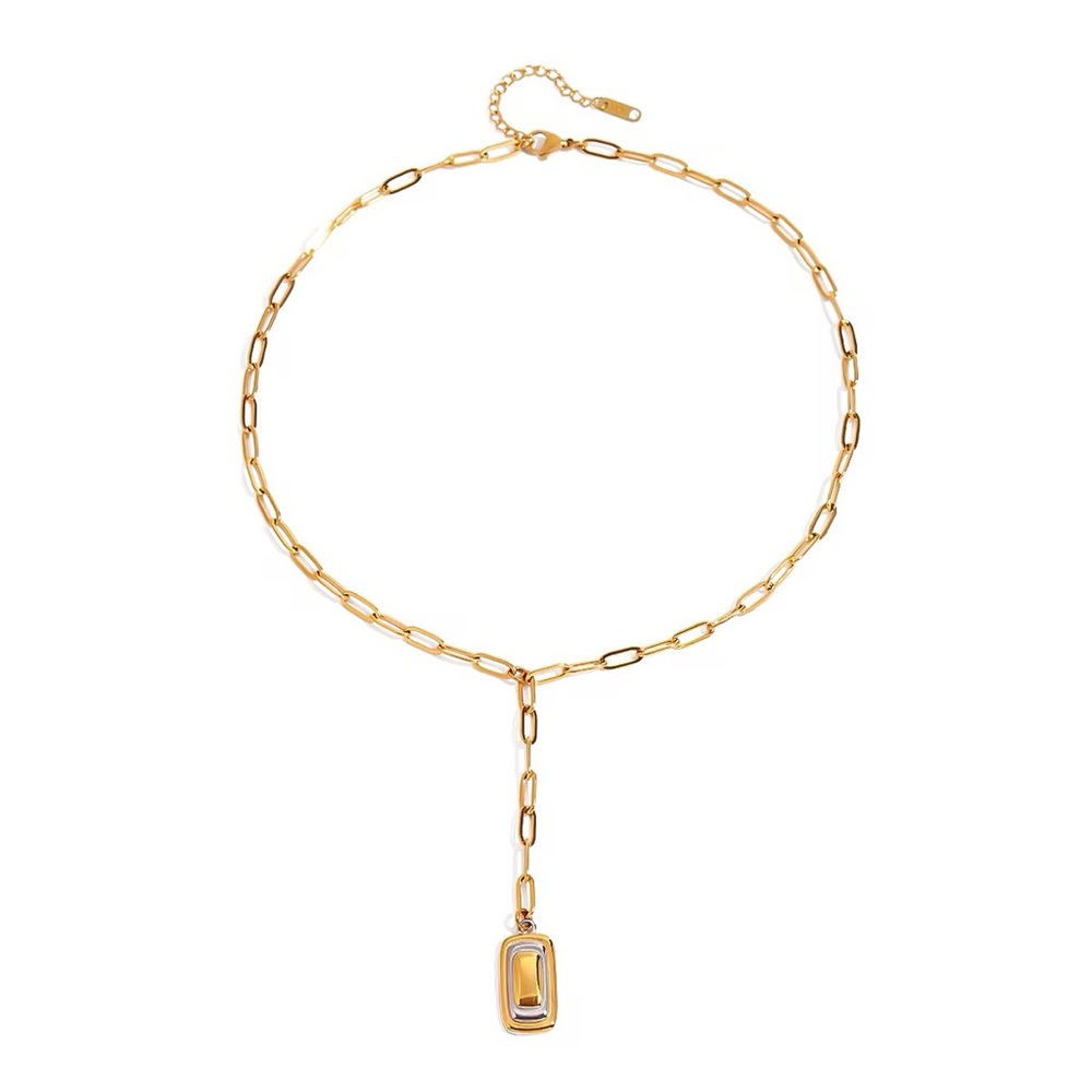 18 k gold plated stainless steel necklace - Picture 3 of 6